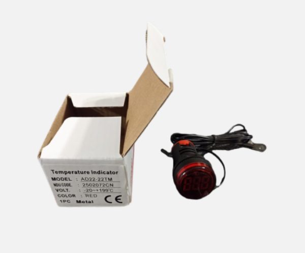 Indicador de temperatura con sonda - 22mm 220VAC -20/199°C